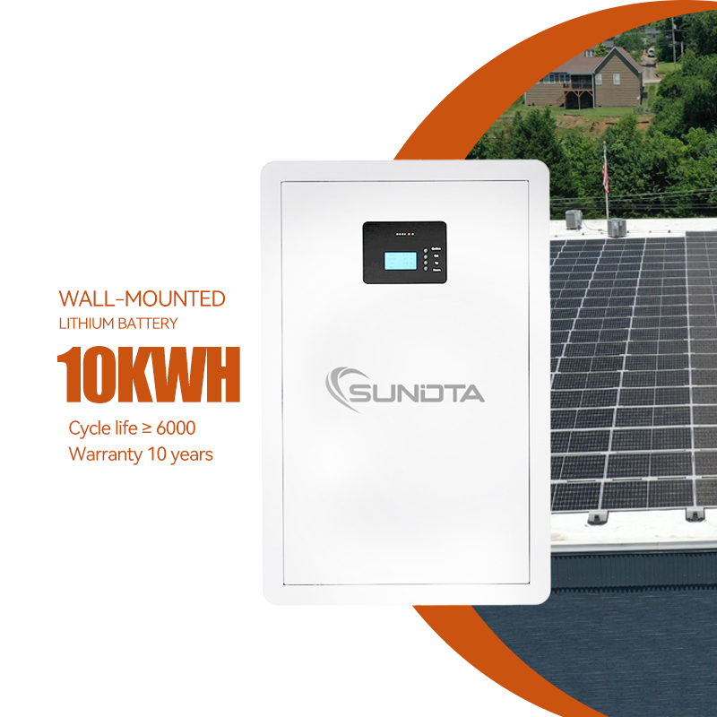 Sundta IP65 10kWh 51.2V 200Ah Wall Mounted LiFePO4 Battery for Home Solar Storage with Smart BMS