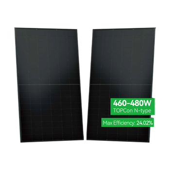 Full black N-Type TOPCon solar panel cell cross section