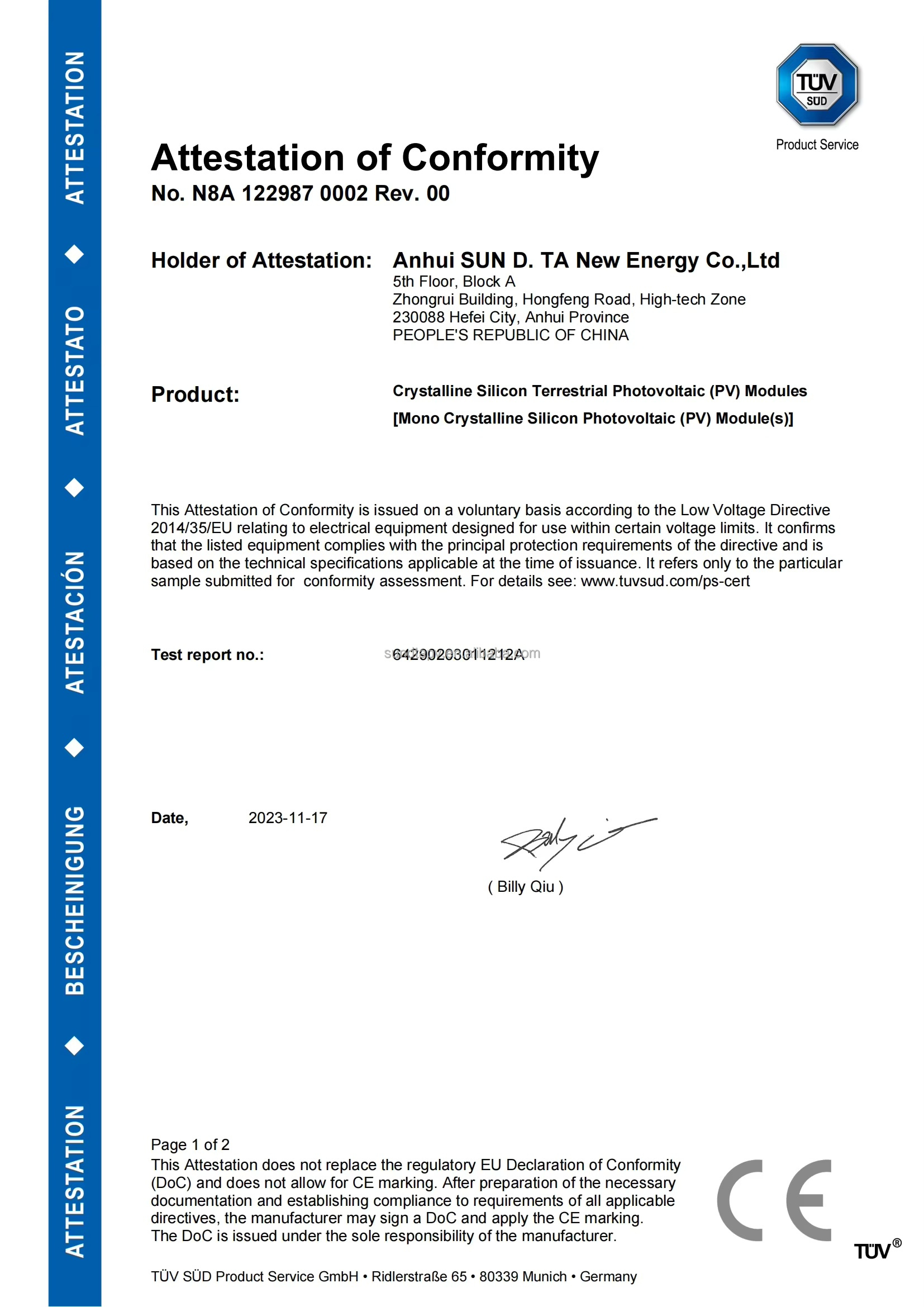 Certificate 1