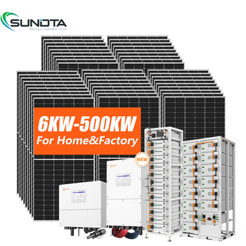 All in one commercial hybrid solar panel storage container station